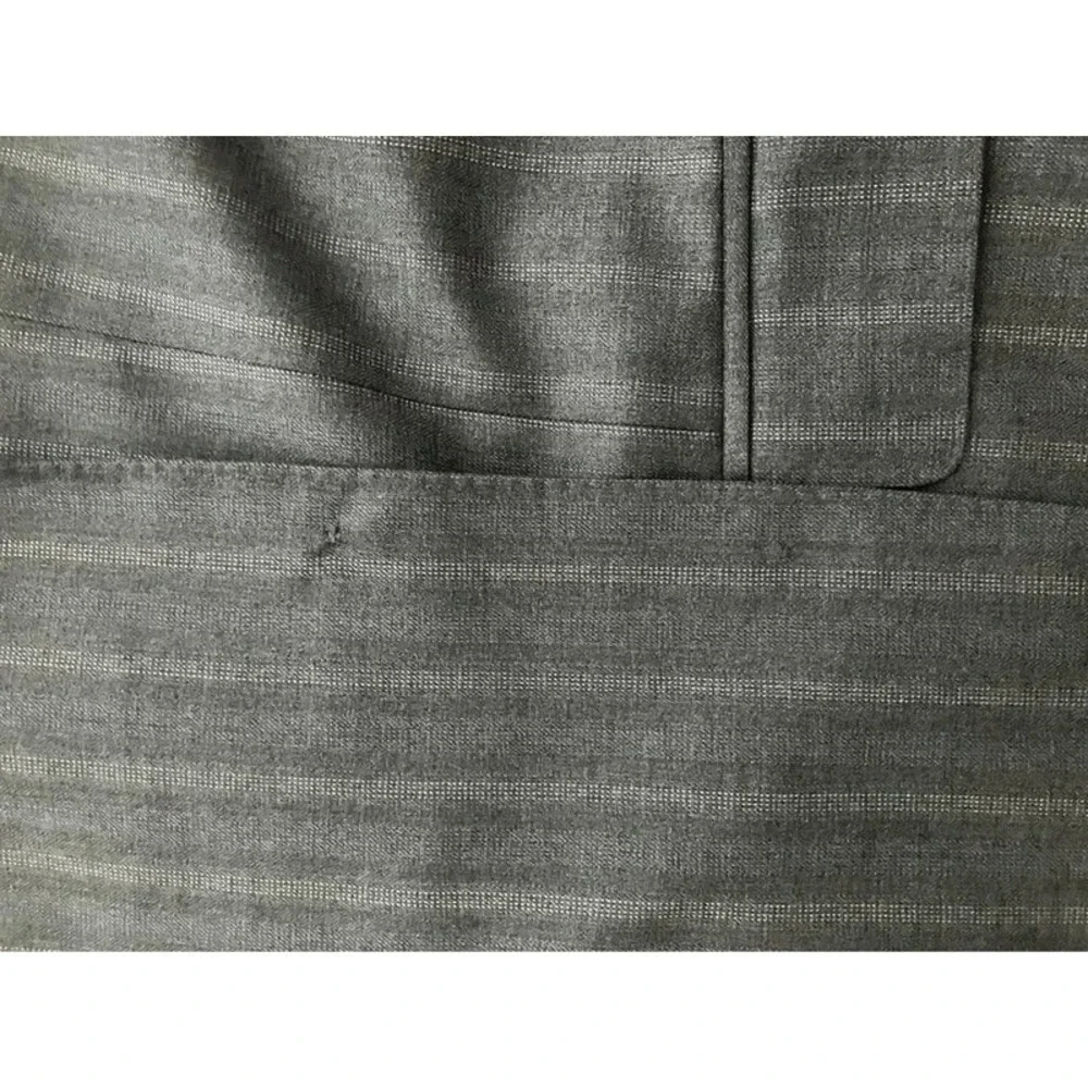 VTG Ermengildo Zegna 52R Plaid Striped Grey Blazer Mexico Rayon Mafia Mobster